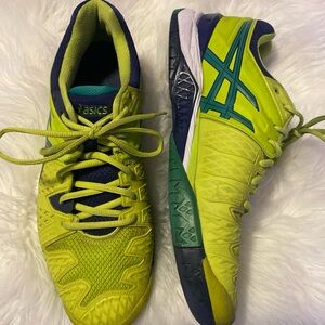 ASICS Men’s Gel Generation 6, Lime Green & Blue Sneakers. Size 11. Excellent Con